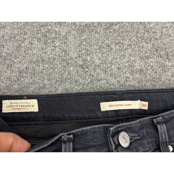 Levis Premium 311 Shaping Skinny Jeans Womens 30 Dark Wash Blue Stretch Denim - Picture 2 of 8